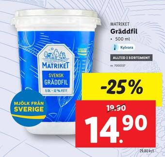 Lidl Gräddfil erbjuda