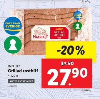 Lidl Grillad rostbiff erbjuda