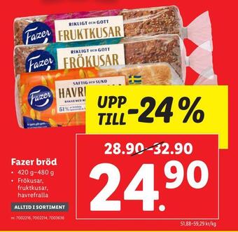 Lidl Fazer bröd erbjuda