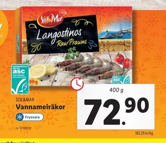 Lidl Vannameiräkor erbjuda