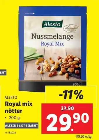 Lidl Royal mix nötter erbjuda