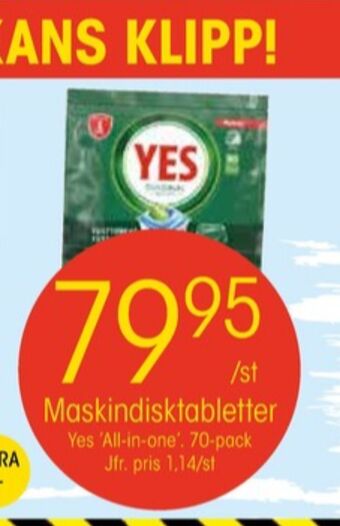 EKO Yes diskmaskintabs erbjuda