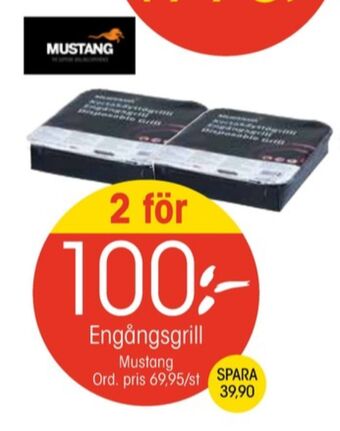 EKO Mustang engångsgrill erbjuda