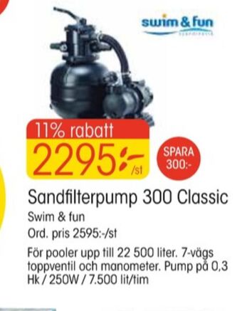EKO Swim & fun sandfilterpump erbjuda