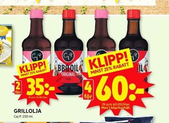 ICA Kvantum Caj p grillolja erbjuda