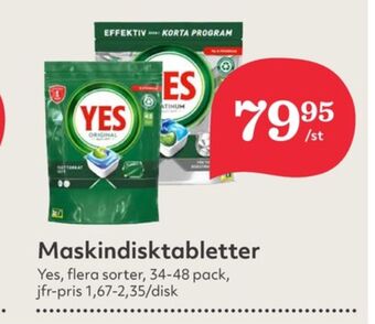 Hemköp Yes diskmaskintabs erbjuda