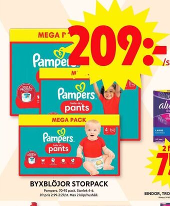 ICA Maxi Pampers blöjor erbjuda