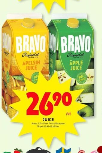 ICA Kvantum Bravo juice erbjuda