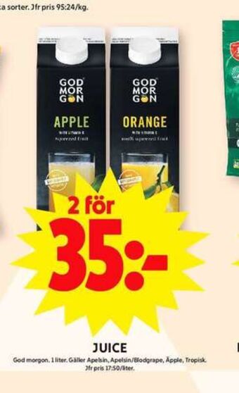 ICA Maxi God morgon juice erbjuda