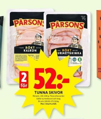 ICA Kvantum Pärsons skinka erbjuda