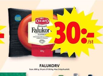 ICA Maxi Scan falukorv erbjuda