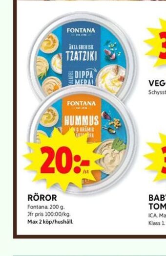 ICA Kvantum Fontana röror erbjuda