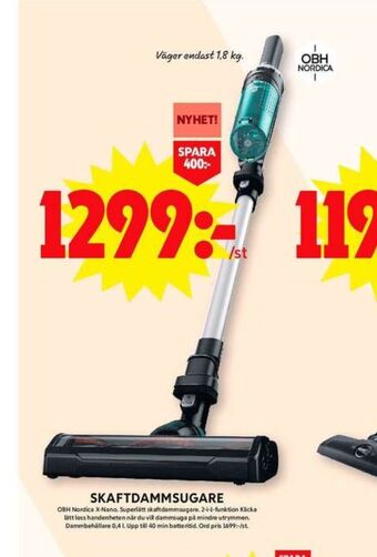 ICA Maxi Obh nordica dammsugare erbjuda
