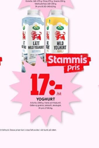 ICA Kvantum Arla yoghurt erbjuda