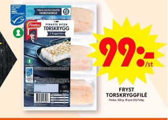 ICA Maxi Findus torskfilé erbjuda