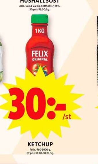 ICA Maxi Felix ketchup erbjuda
