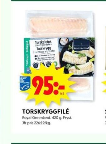 ICA Kvantum Royal greenland torskfilé erbjuda