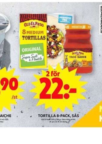 ICA Maxi Old el paso tacosås erbjuda