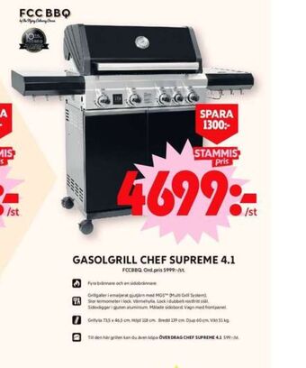 ICA Maxi Fcc bbq gasolgrill erbjuda