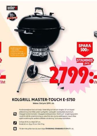 ICA Maxi Weber klotgrill erbjuda