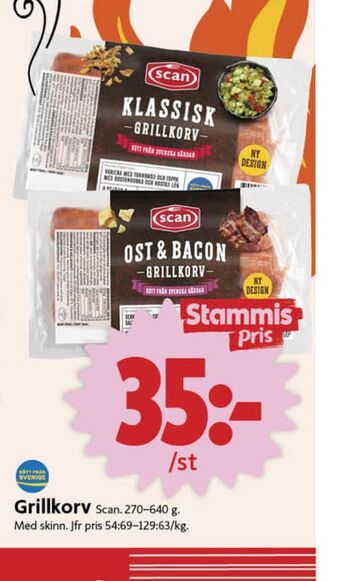ICA Nära Scan grillkorv erbjuda