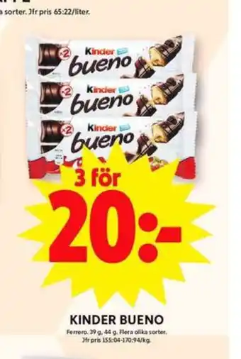 ICA Maxi Bueno choklad erbjuda