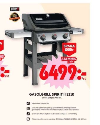 ICA Maxi Weber gasolgrill erbjuda