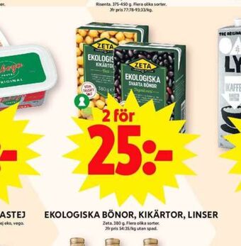 ICA Maxi Zeta bönor erbjuda