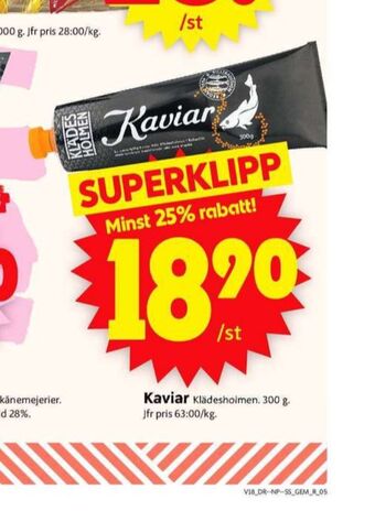 ICA Supermarket Klädesholmen kaviar erbjuda