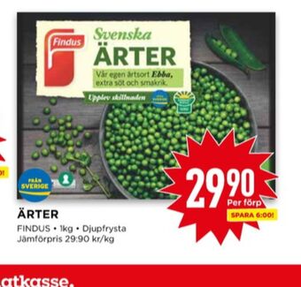 Willys Findus grönsaker erbjuda