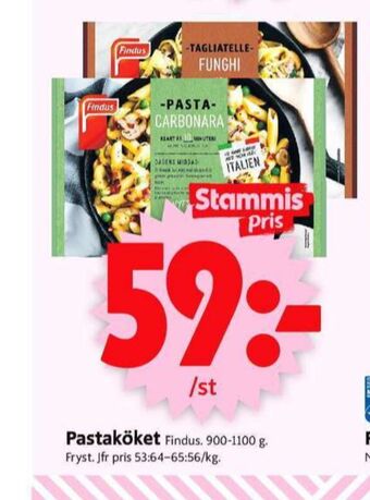 ICA Supermarket Findus pastarätter erbjuda