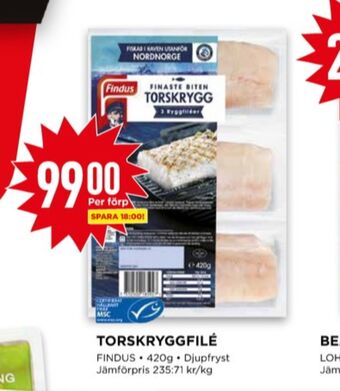Willys Findus torskfilé erbjuda
