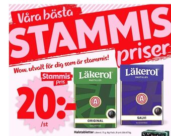 ICA Supermarket Läkerol halstabletter original erbjuda
