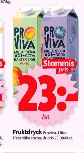 ICA Supermarket Proviva fruktdryck erbjuda