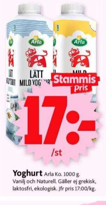ICA Supermarket Arla yoghurt erbjuda