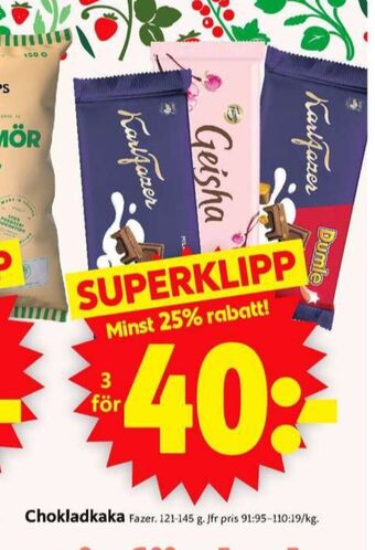 ICA Supermarket Geisha chokladkaka erbjuda