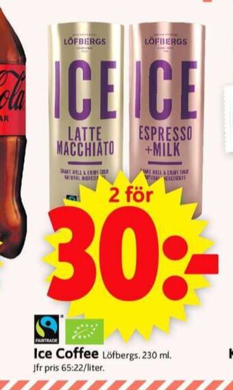 ICA Supermarket Löfbergs iskaffe erbjuda