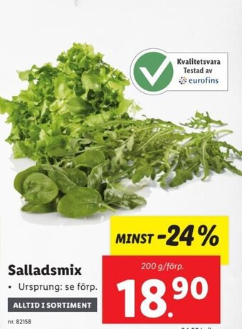 Lidl Salladsmix erbjuda