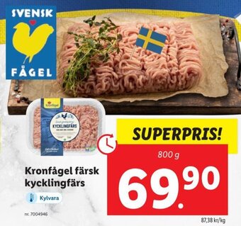 Lidl Kronfågel färsk kycklingfärs erbjuda