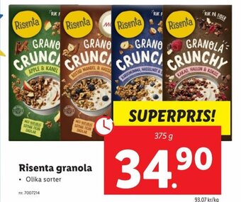 Lidl Risenta granola erbjuda