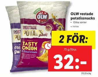 Lidl OLW rostade potatissnacks erbjuda