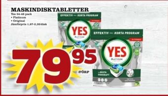 Matdax Yes diskmaskintabs erbjuda