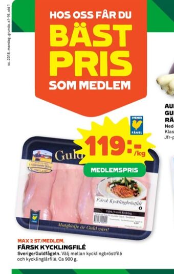 Stora Coop Guldfågeln kycklingfilé erbjuda