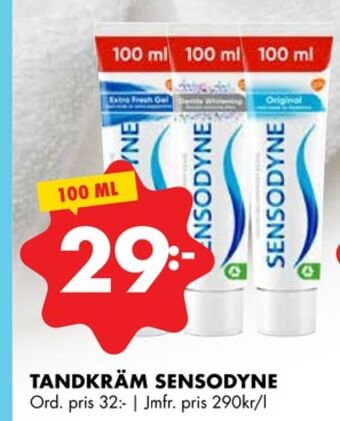ÖoB Sensodyne tandkräm erbjuda