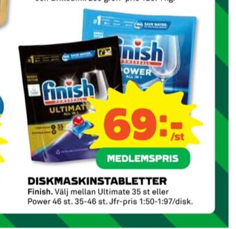 Coop Finish diskmaskintabs erbjuda