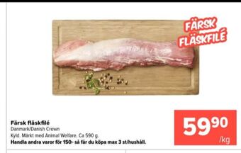 Coop Extra Danish crown fläskfilé erbjuda