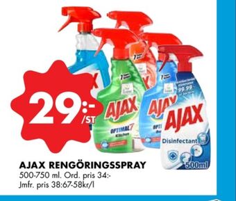 ÖoB Ajax rengöringsmedel erbjuda