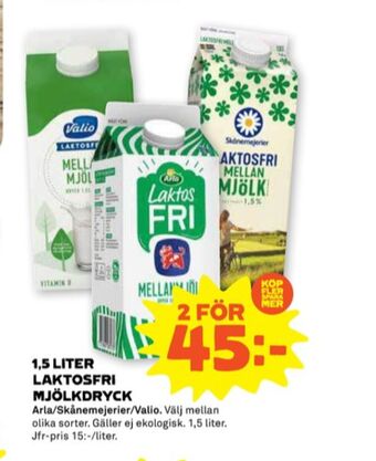 Stora Coop Valio mellanmjölk erbjuda