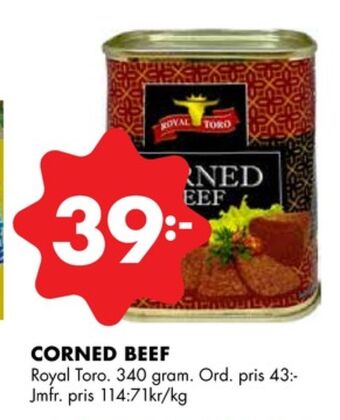 ÖoB Royal toro corned beef erbjuda