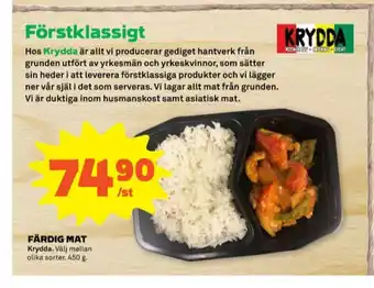 Krydda färdigrätter